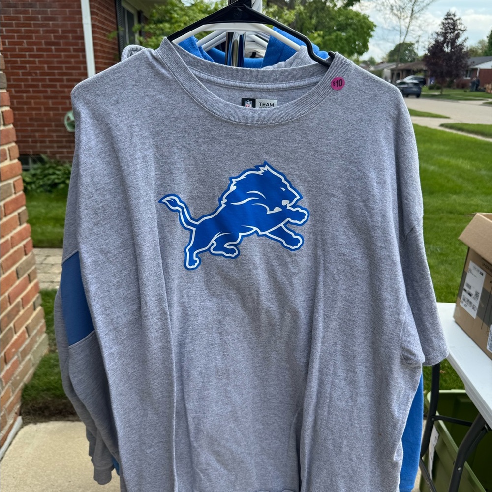 NFL Team Apparel Gray Sweatshirt with White Embossed Detail